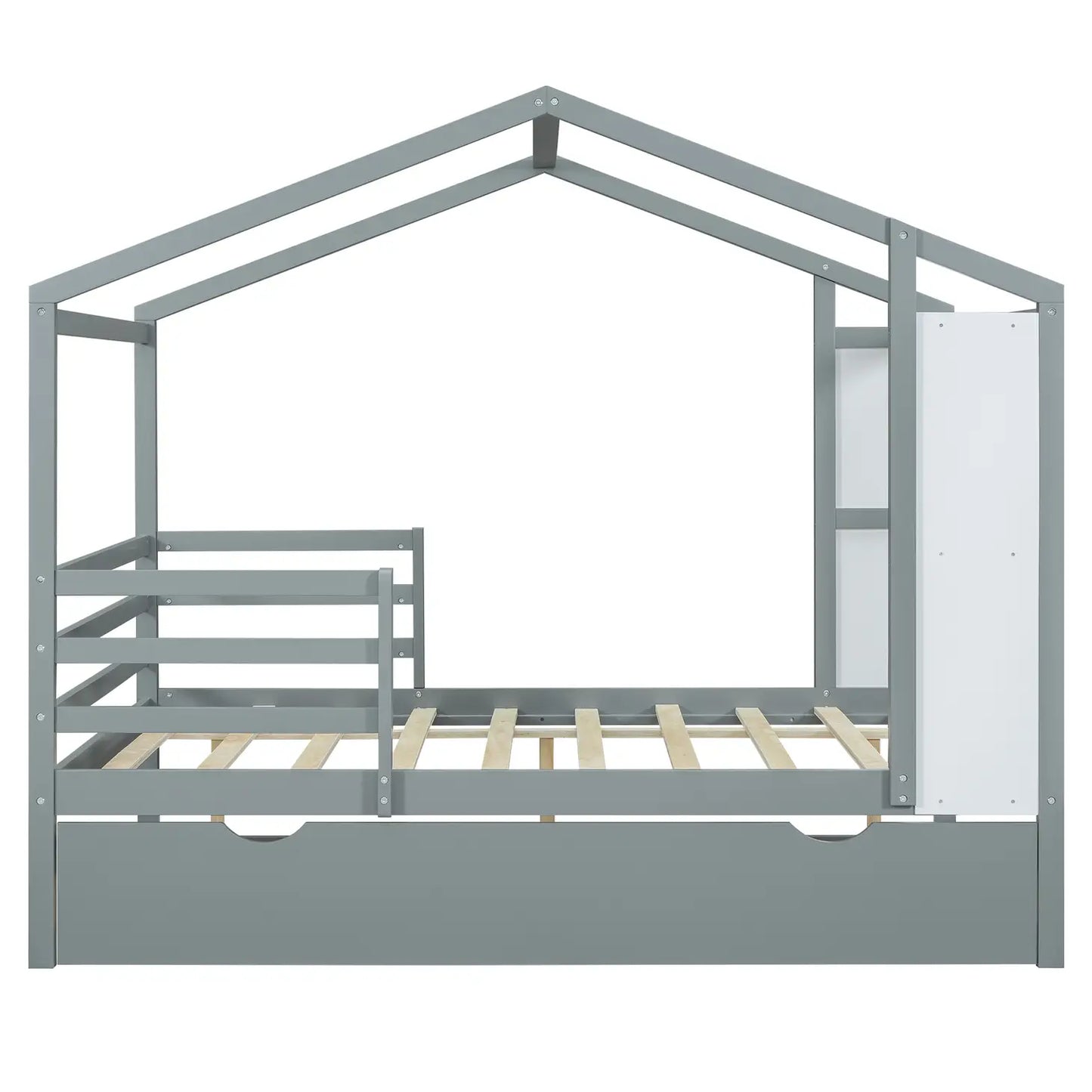 PlayHouse Bed with Fence and Writing Board, Pink