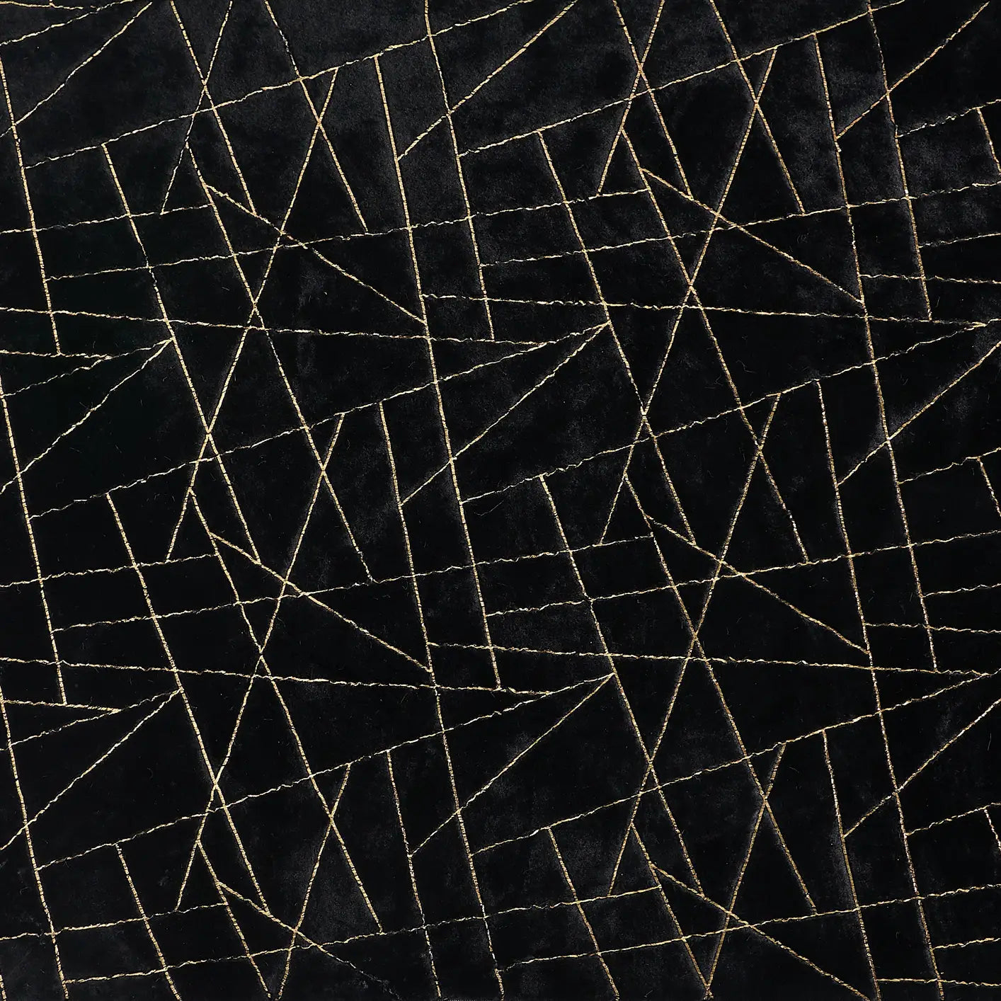 Lily Dust Pink Geometric Gold-Gilded Chinchilla Faux Fur Rug