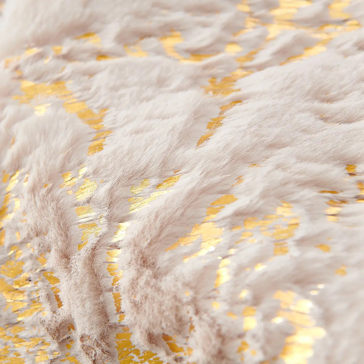 Luxury Chinchilla Faux Fur Pink & Gold Throw Blanket 50"x60