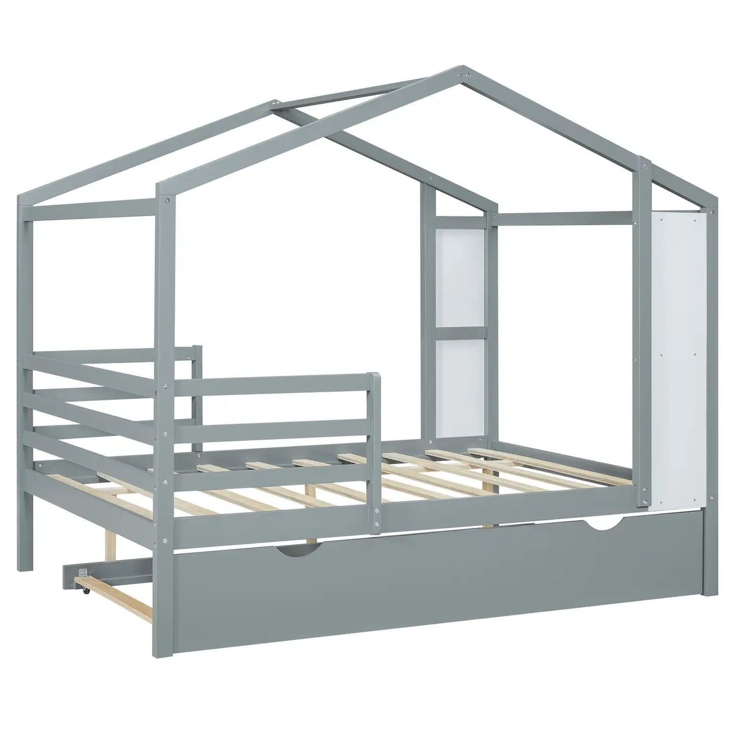 PlayHouse Bed with Fence and Writing Board, Pink