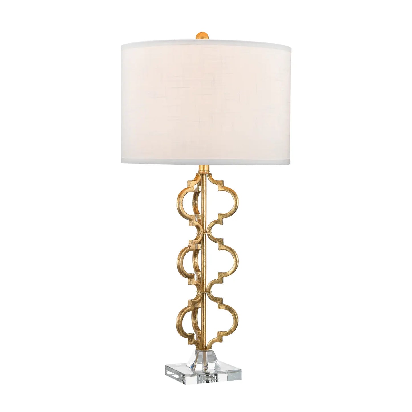 32'' Gold Leaf Quatrefoil Table Lamp