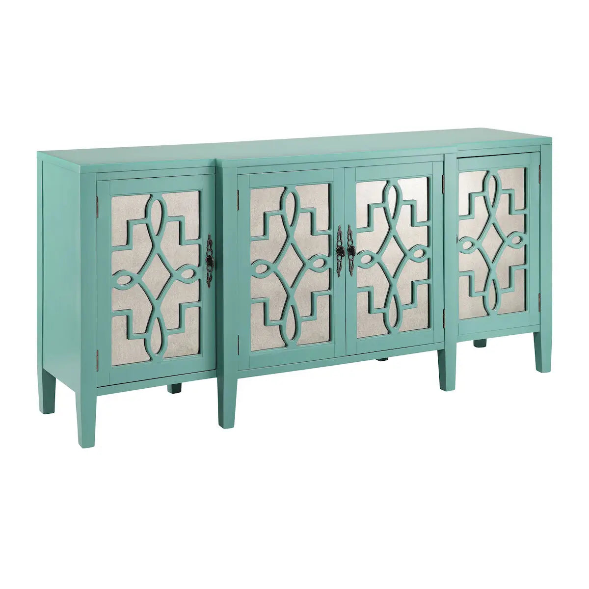 Mirrored Four Door Credenza