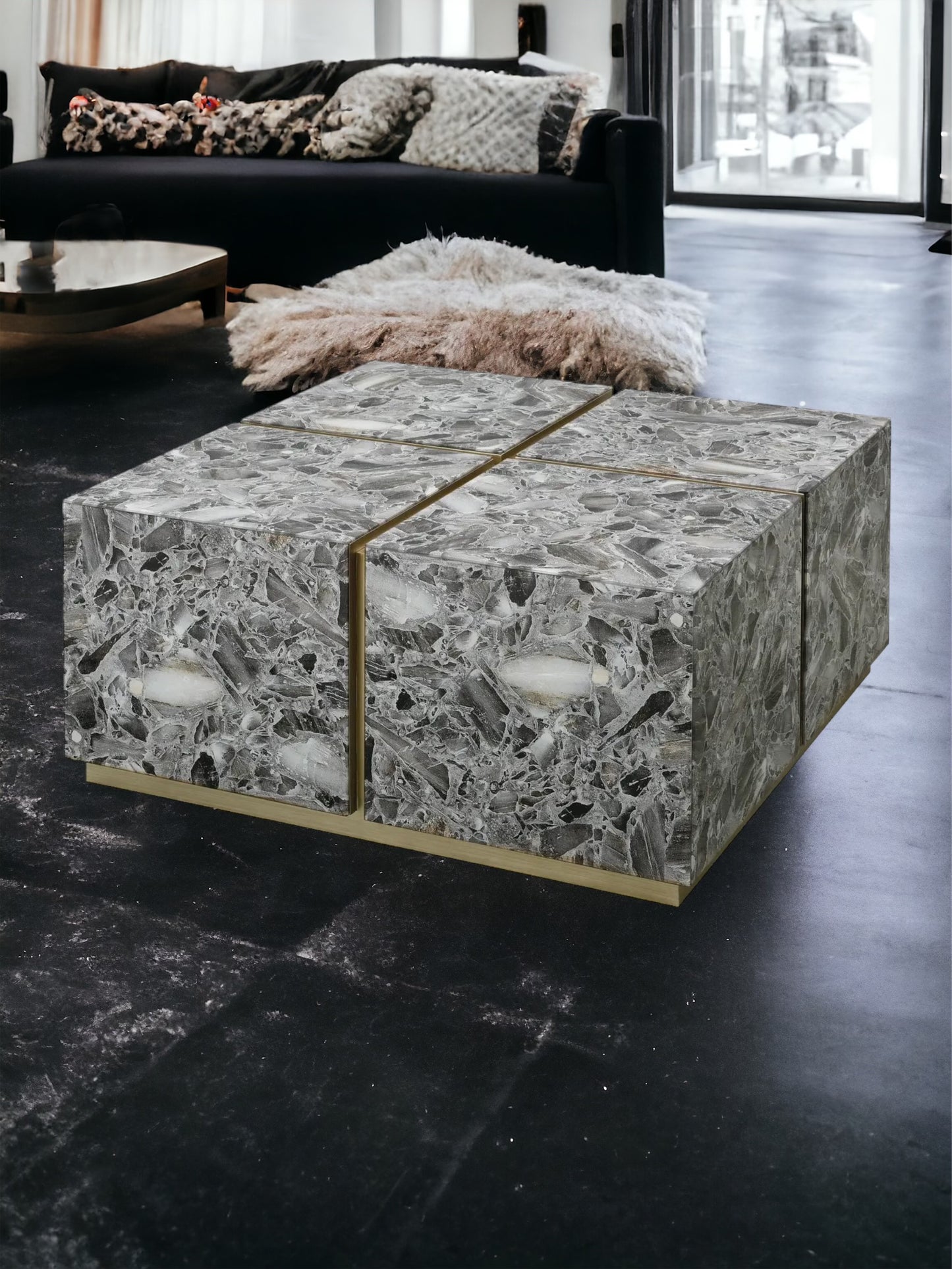 Black Agate Coffee Table