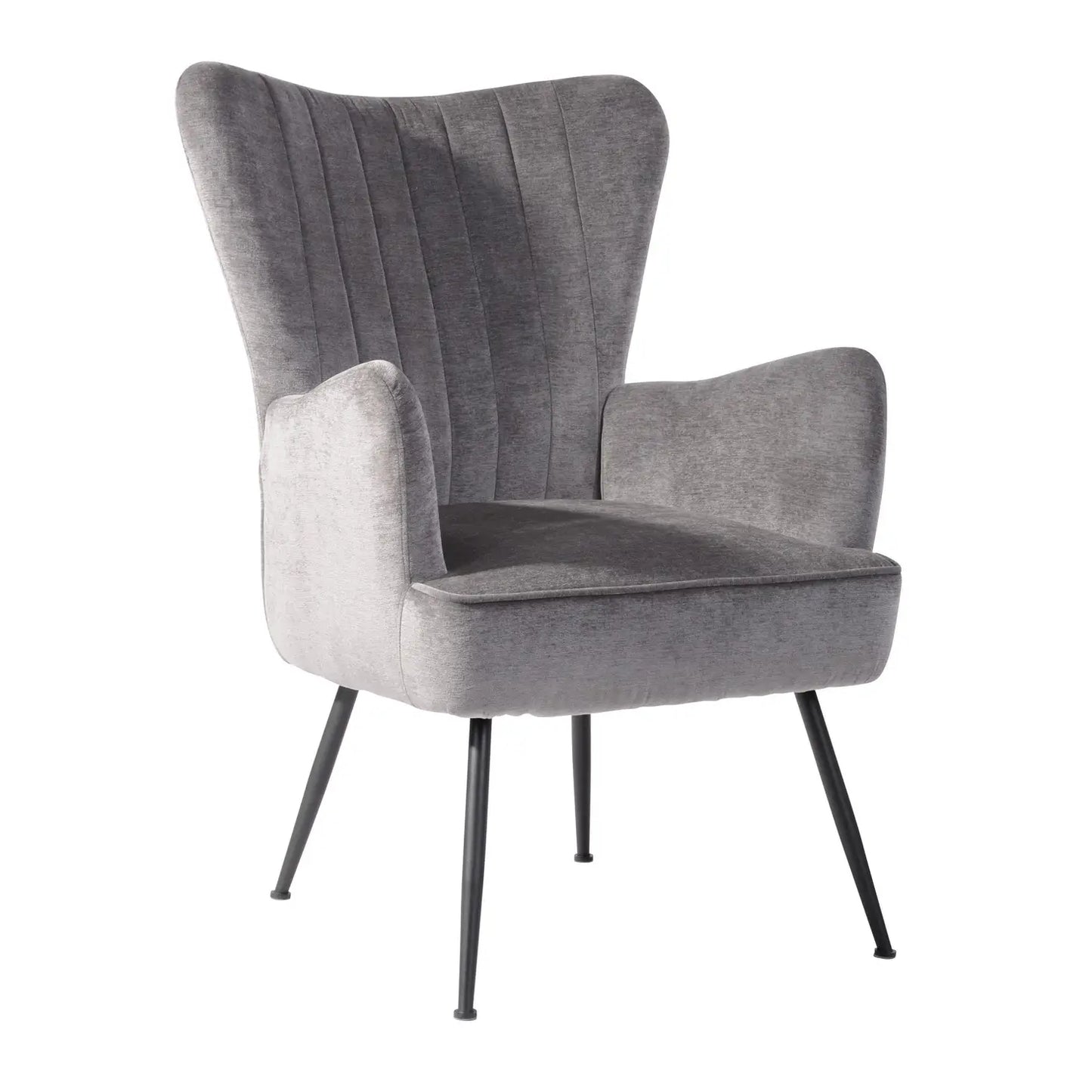 Avril Wingback Accent Velvet Armchair