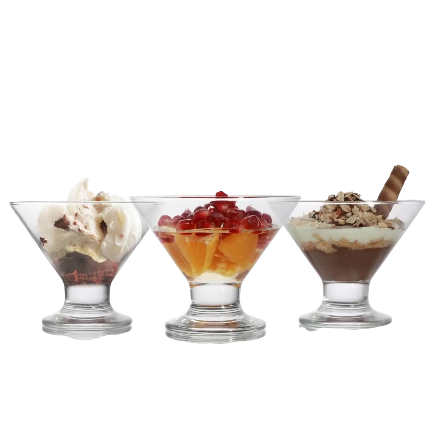 Set of 3 Dessert Glass Bowls