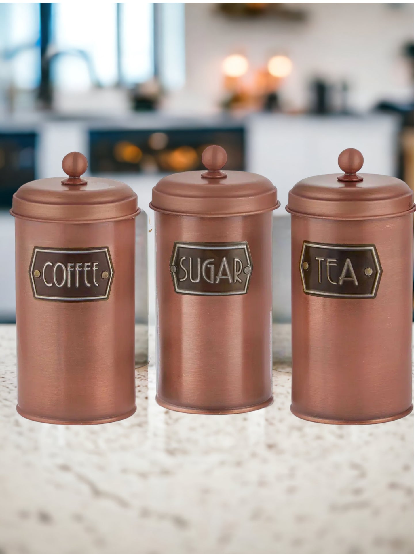 Coffee, Tea, and Sugar Canister Set