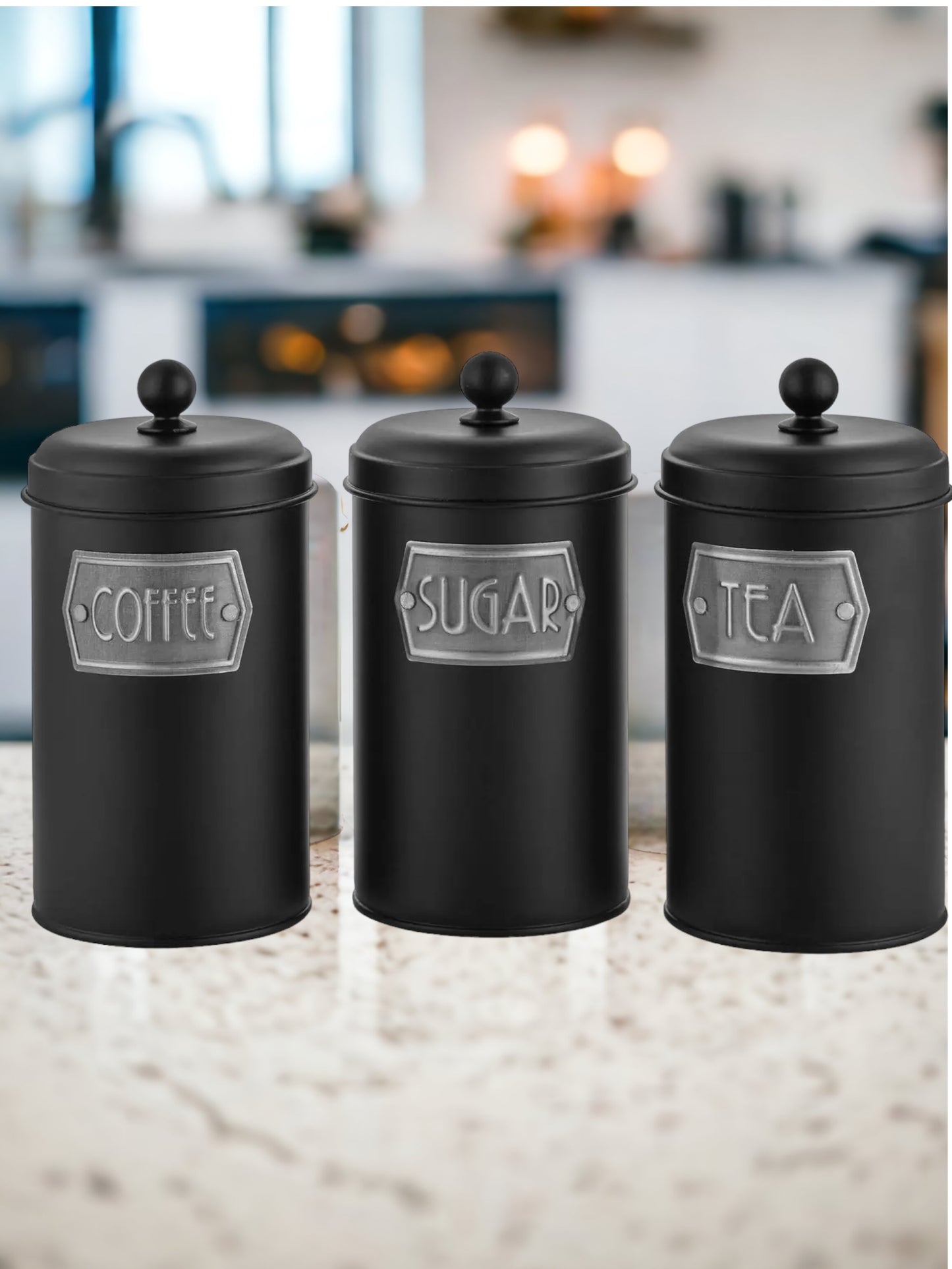 Coffee, Tea, and Sugar Canister Set