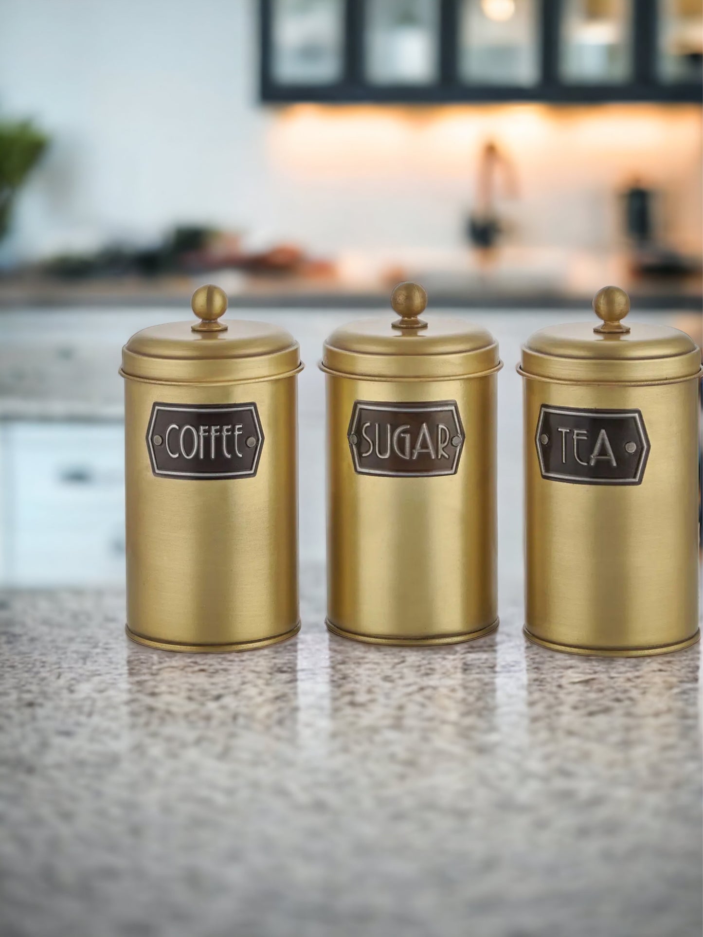 Coffee, Tea, and Sugar Canister Set