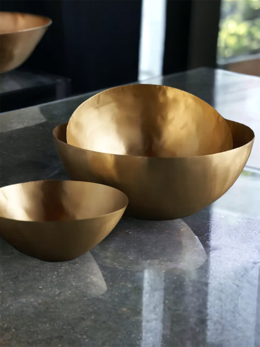 Golden Bowls Assorted - Set of 3