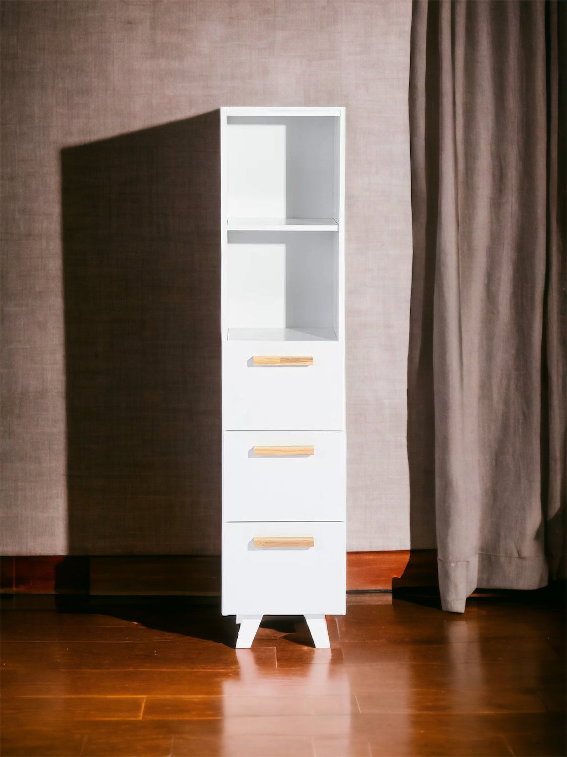 Bridge Vertical Storage Cabinet with 3-Drawers Metal