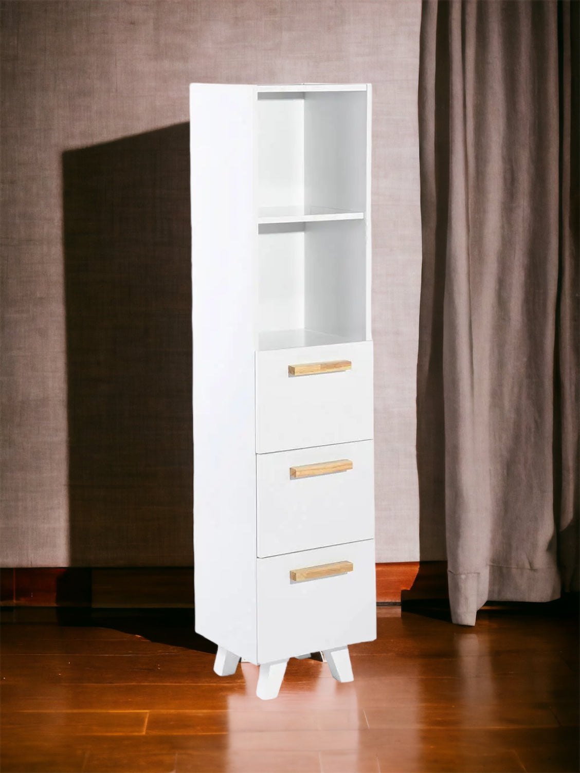 Bridge Vertical Storage Cabinet with 3-Drawers Metal