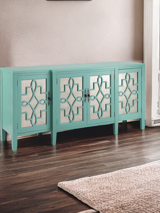 Mirrored Four Door Credenza